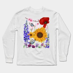 Mix colorful flowers for spring Long Sleeve T-Shirt